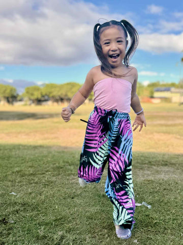 Fern (Black) - Girls Flowy Pants