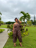 Protea Tropical (Brown) - Ladies Romper