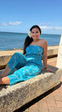 Palm Leaves (Teal) - Romper (Ladies)