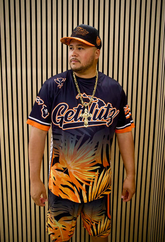 Floral (Orange) - Jersey (Short Sleeve)