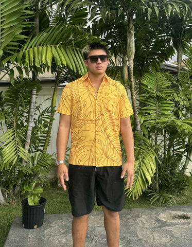 Tropical (Yellow) - Aloha Shirt (Adult)