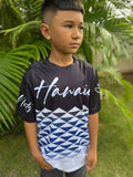 Hawaii Triangles (Blue) - Kids Jersey (Short Sleeve)