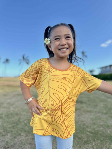 Tropical (Yellow) - Girls Tee