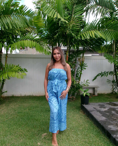 Tropical (Blue) - Romper