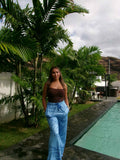 Tropical (Blue) - Ladies Flowy Pants