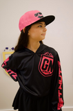 GN Logo (Pink/Black) - Kids Jersey (Long Sleeve Hoodie)