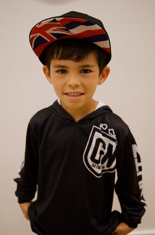 GN Logo (Black/White) - Kids Jersey (Long Sleeve Hoodie)