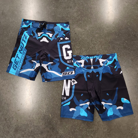 Getnutz Camo (Blue) - Men's Surf Shorts