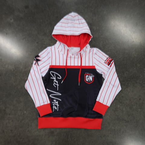 Pinstripe (Red) - Kids Hoodie