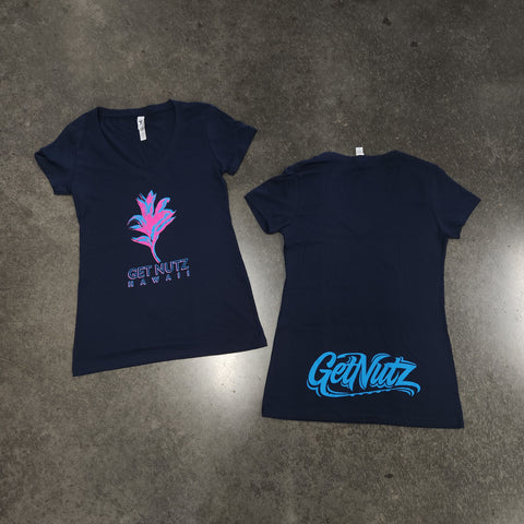 Ginger (Cotton Candy) - Ladies Cotton Tee (Navy)