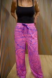 Floral (Pink) - Flowy Pants (Ladies)